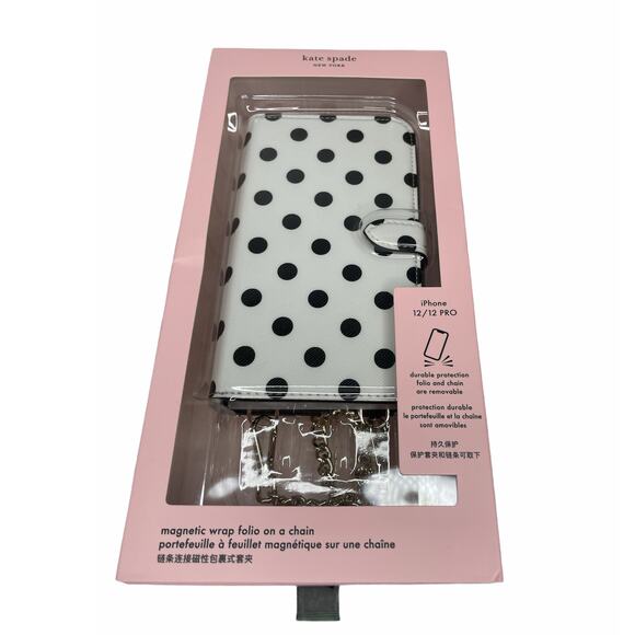 Kate Spade Dots print iphone 12 / 12 PRO Case Bag - Picture 1 of 13
